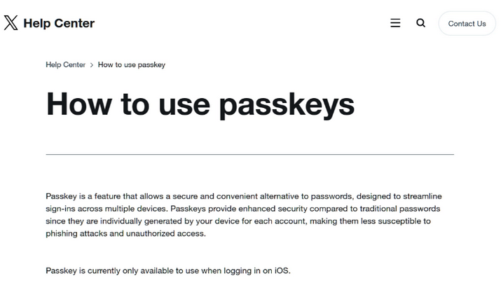 汾西苹果维修店铺分享iOS用户如何通过通行密钥(Passkey)登录 