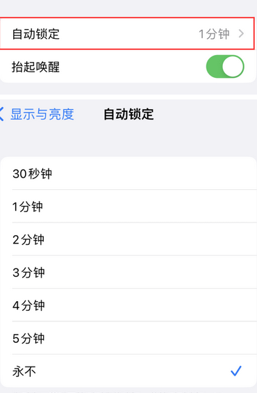 汾西苹果换屏维修分享无法调整iPhone自动锁屏的时间怎么办